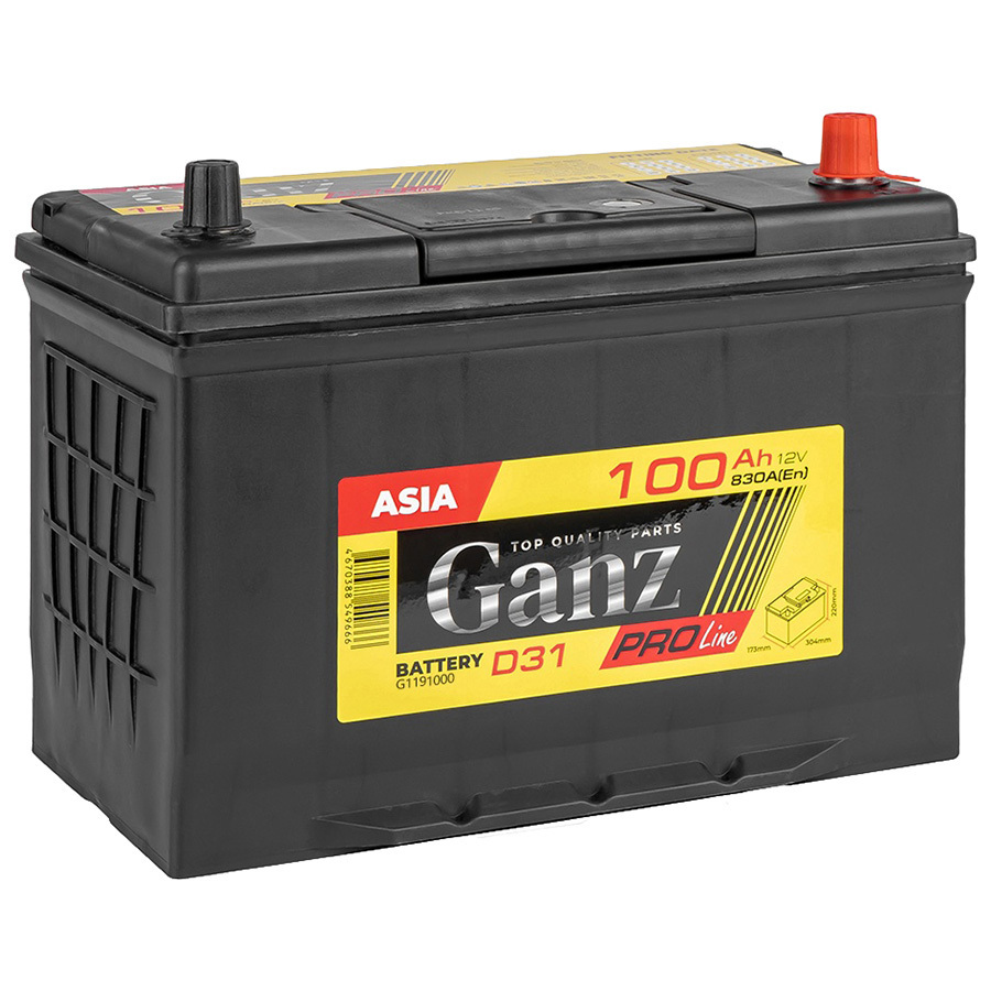 Автомобильный аккумулятор GANZ Asia PRO-Line 100 Ач обратная полярность D31L