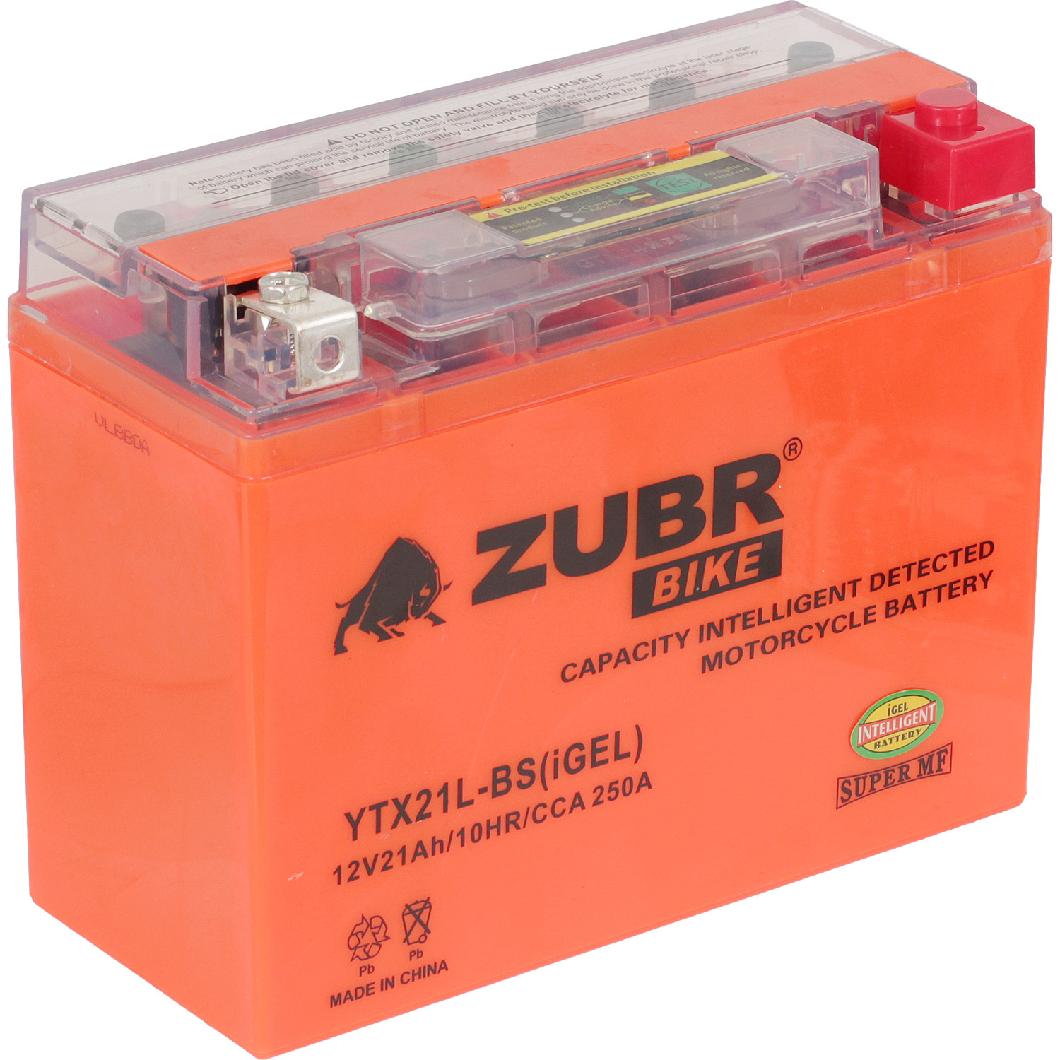 Zubr Мотоаккумулятор ZUBR МОТО IGEL YTX21L-BS 21Ач о/п рециркулятор цмо r zubr 2x15 1 вент упак 1шт r zubr 2x15