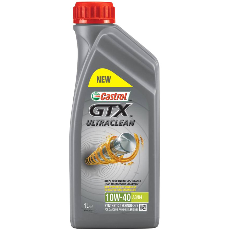 Castrol Моторное масло Castrol GTX ULTRACLEAN 10W-40, 1 л