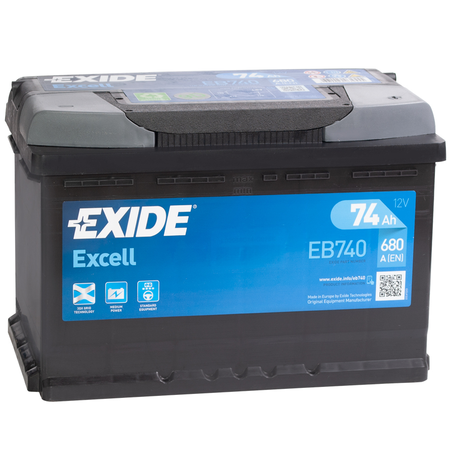 Автомобильный аккумулятор Exide EXCELL 74 Ач обратная полярность L3