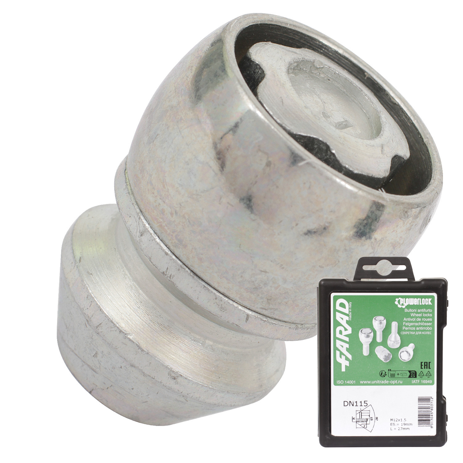 Гайка секретная Farad 12х1,5х27 4+1 19 конус Sicubloc DN115