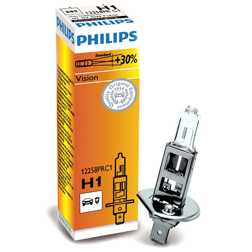 Автолампа PHILIPS Лампа PHILIPS Vision Premium+30 - H1-60/55 Вт, 1 шт. автолампа philips лампа philips blue vision h1 60 55 вт 4300к 2 шт