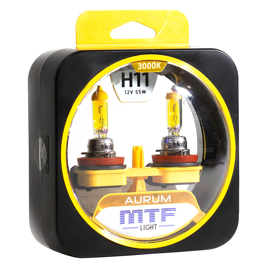Автолампа MTF Лампа MTF Light Aurum - H1-55 Вт-3000К, 2 шт.