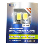 Лампа MTF Cob 55T10 - W5W-5 Вт-5500К, 2 шт.