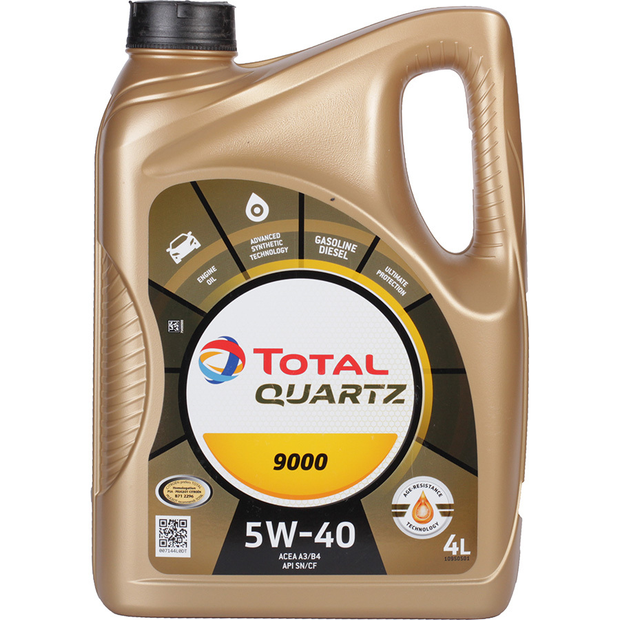 Моторное масло Total Quartz 9000 5W-40, 4 л - фото 1