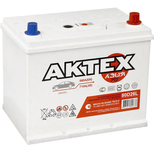 Актех Автомобильный аккумулятор Актех AKTEX 70 Ач обратная полярность D26L