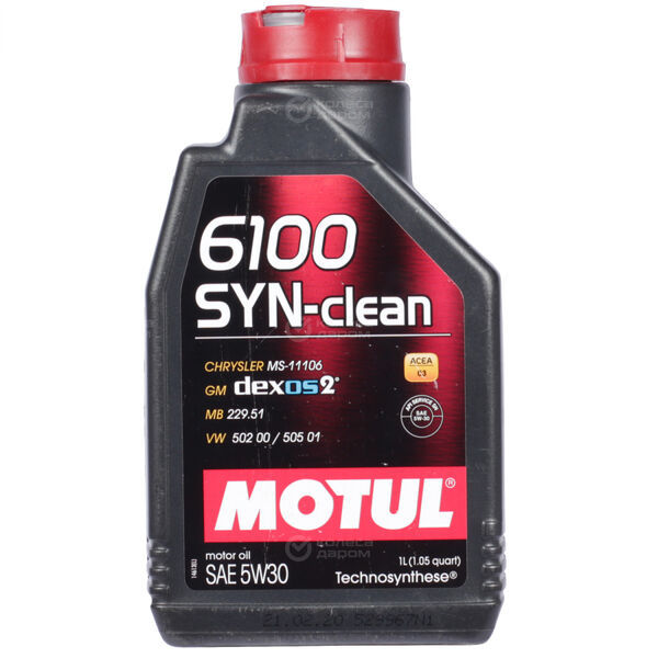 Моторное масло Motul 6100 SYN-CLEAN 5W-30, 1 л в Нефтеюганске