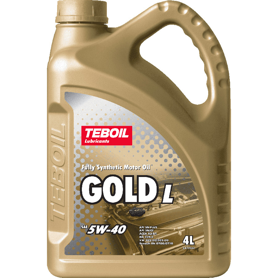 Моторное масло Teboil Gold L 5W-40, 4 л