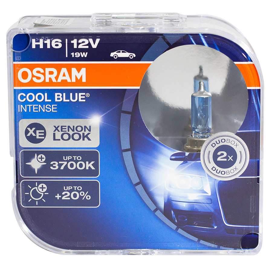 Автолампа OSRAM Лампа OSRAM Cool Blue Intense - H16-19 Вт-3700К, 2 шт. автолампа osram лампа osram cool blue intense 20 h7 55 вт 4200к 2 шт