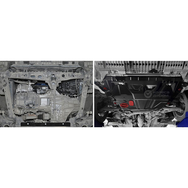 Защита картера АвтоБРОНЯ для Toyota/Lexus Auris 2007-2016/Corolla (V-1.6) 2007-2019, (V-1.8) 2013-2016 (увеличенная) в Белебее