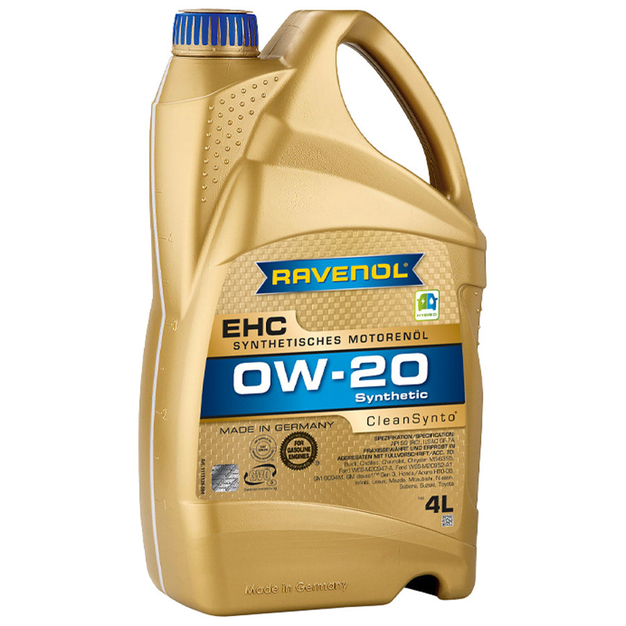 Моторное масло Ravenol EHC 0W-20, 4 л