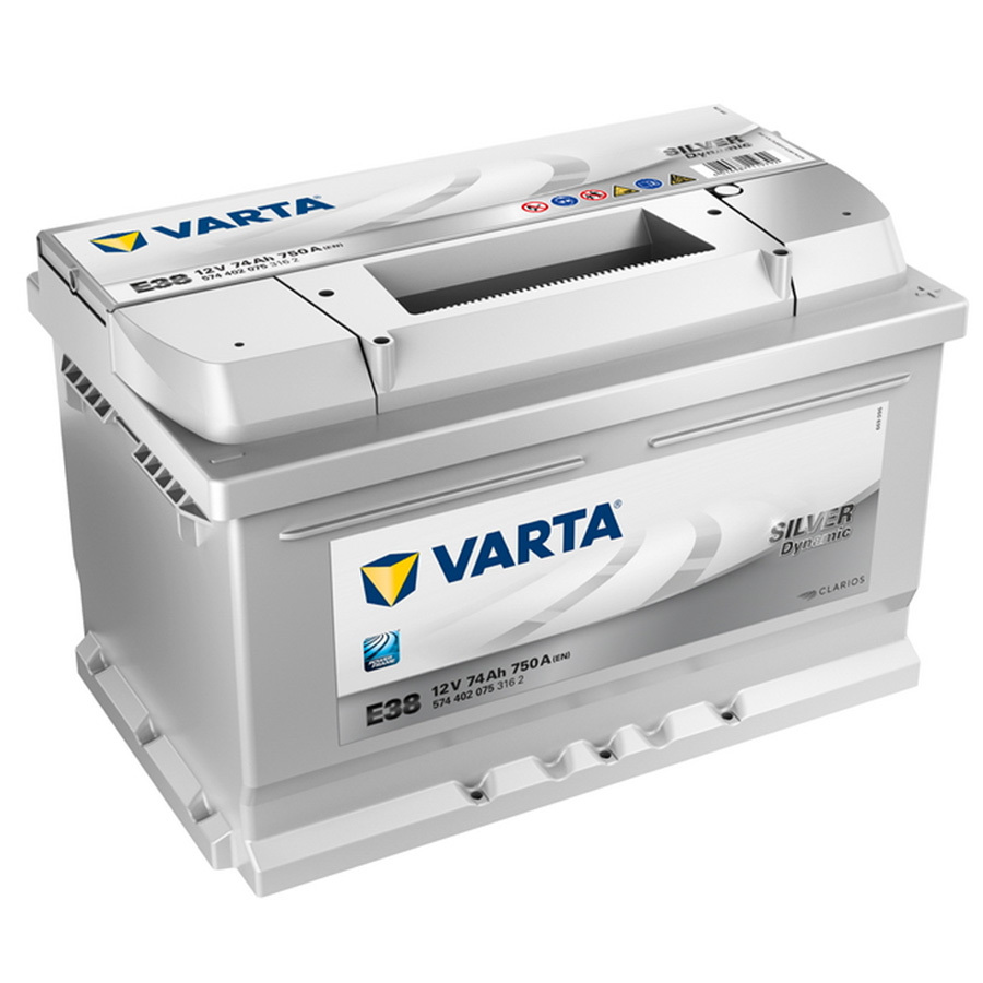 Varta Автомобильный аккумулятор Varta Silver Dynamic E38 74 Ач обратная полярность LB3 energizer автомобильный аккумулятор energizer 65 ач обратная полярность lb3