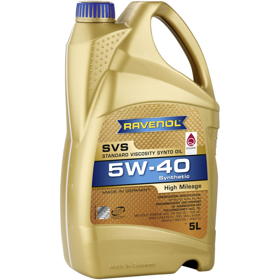 Моторное масло Ravenol SVS Standard Viscosity Synto Oil 5W-40, 5 л