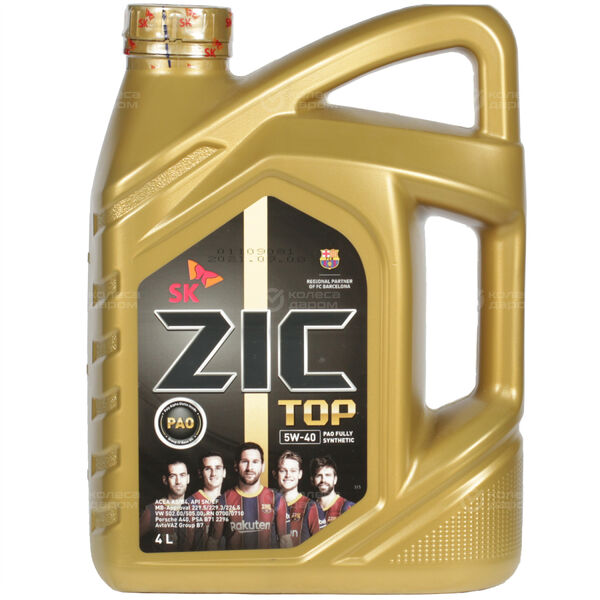 Моторное масло ZIC Top 5W-40, 4 л в Туймазах