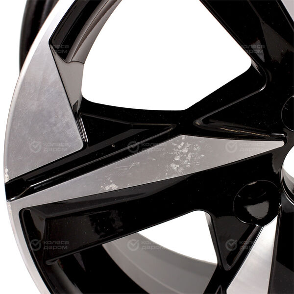 Колесный диск KDW KD1520  6xR15 4x100 ET46 DIA54.1 (уценка) глянцевый черный с полированной лицевой частью в Кировграде