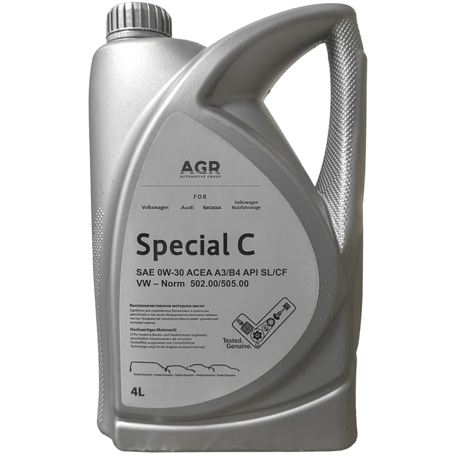 Моторное масло AGR Special C 0W-30, 4 л