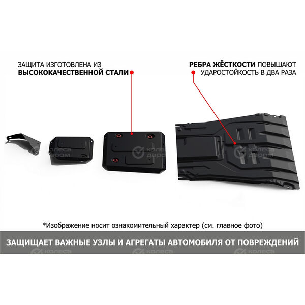Защита картера и КПП топливного бака и адсорбера АвтоБроня для Changan UNI-K 2020- в Воронеже