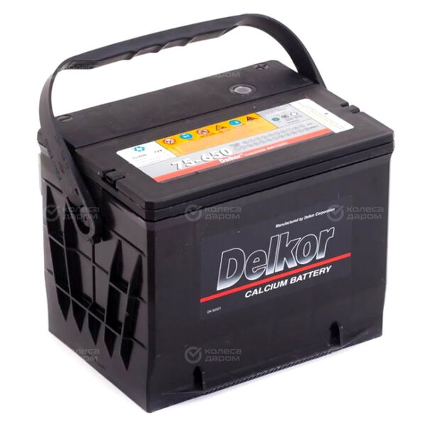 Автомобильный аккумулятор Delkor 75 Ач прямая полярность D23R в Зиме