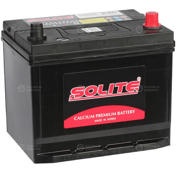 Автомобильный аккумулятор Solite Asia 65 Ач обратная полярность D23L в Ирбите