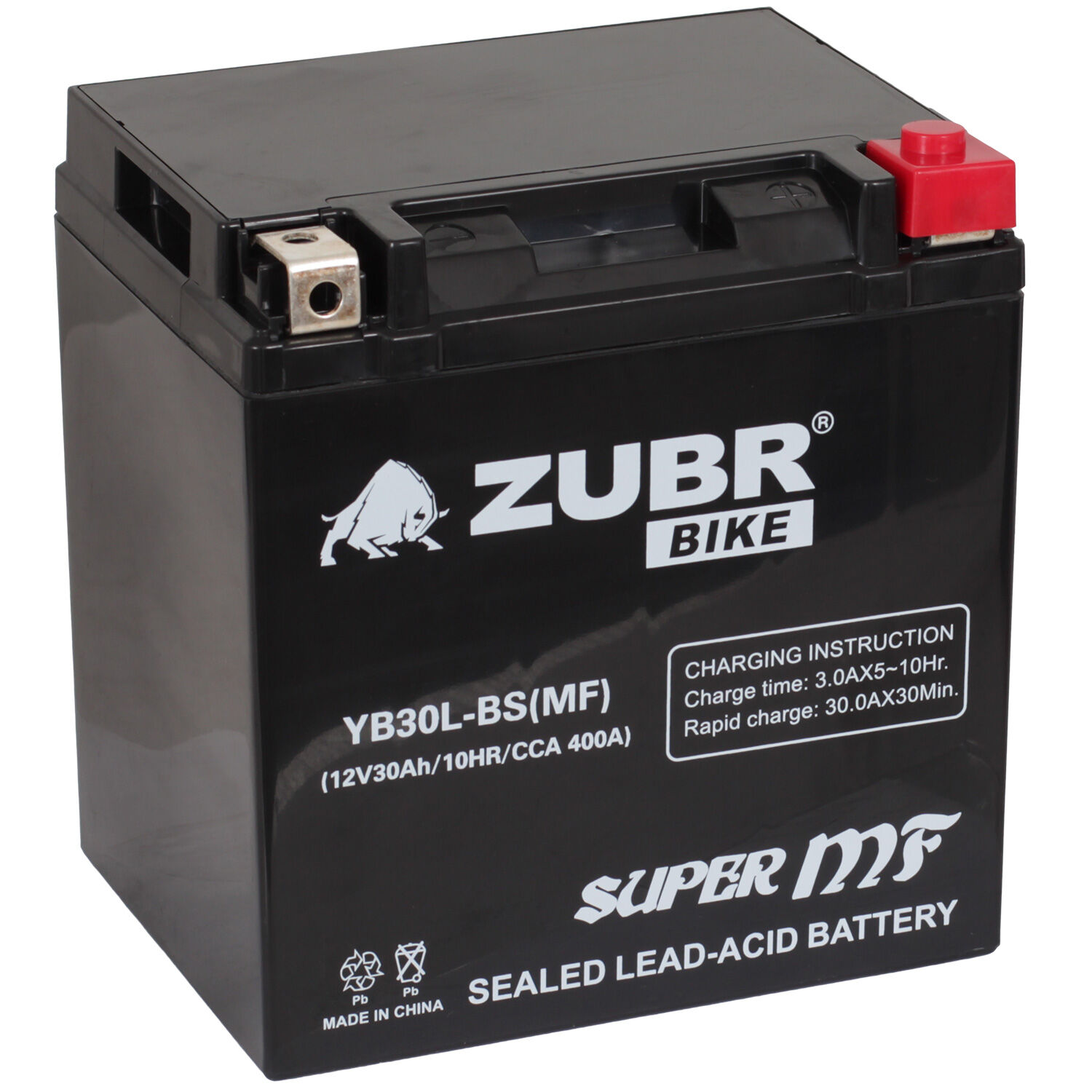 Мотоаккумулятор ZUBR МОТО MF YB30L-BS 30Ач оп Delta CT 1230 6250₽