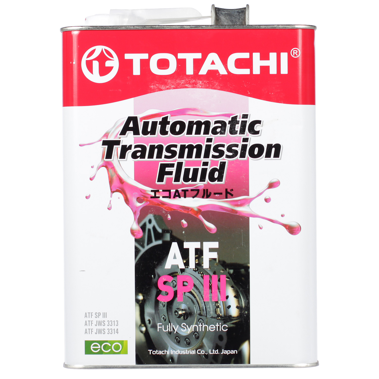 масло трансмиссионное totachi atf ws синтетическое 200 л Totachi Масло трансмиссионное TOTACHI ATF SPIII 4л
