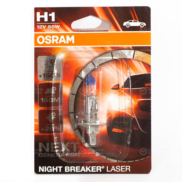 Лампа OSRAM Night Breaker Laser+150 - H1-55 Вт-3500К, 1 шт. в Москве
