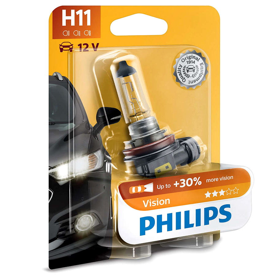 Автолампа PHILIPS Лампа PHILIPS Vision - H11-55 Вт-3200К, 1 шт.