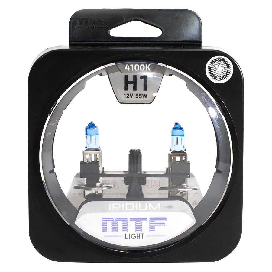 Автолампа Лампа MTF Light Iridium - H1-55 Вт-4100К, 2 шт. HRD1201 - фото 1