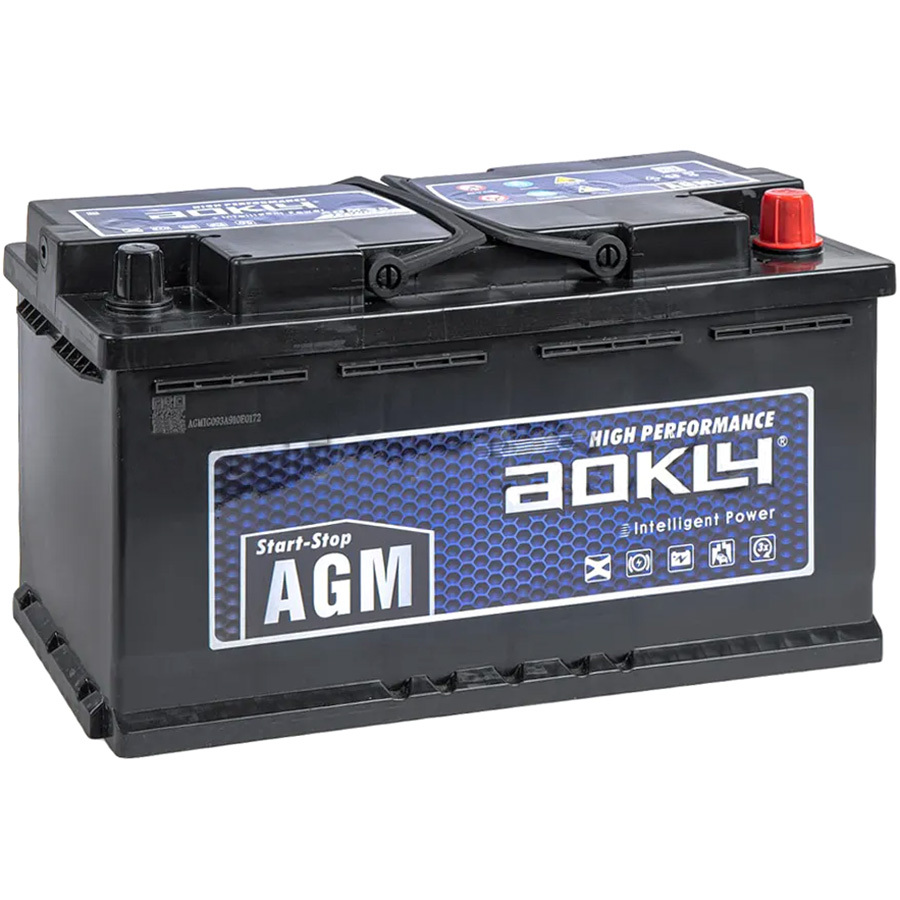 Автомобильный аккумулятор Aokly AGM 95 Ач обратная полярность L5