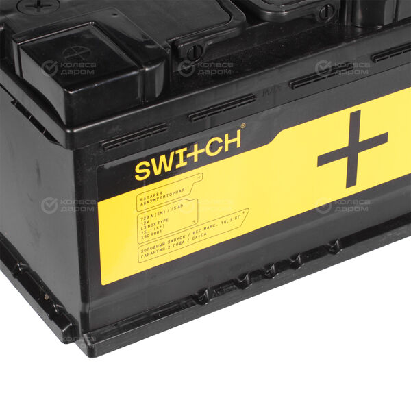 Автомобильный аккумулятор Switch 75 Ач прямая полярность L3 в Твери