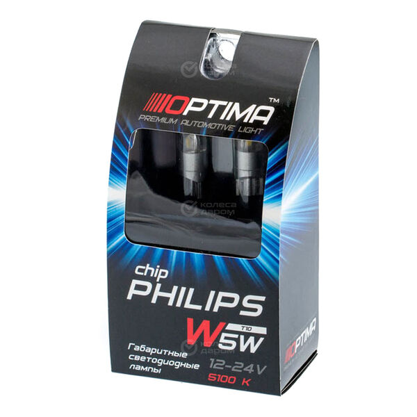 Лампа Optima Premium Philips Chip - W5W-5 Вт-4200К, 2 шт. в Ярославле