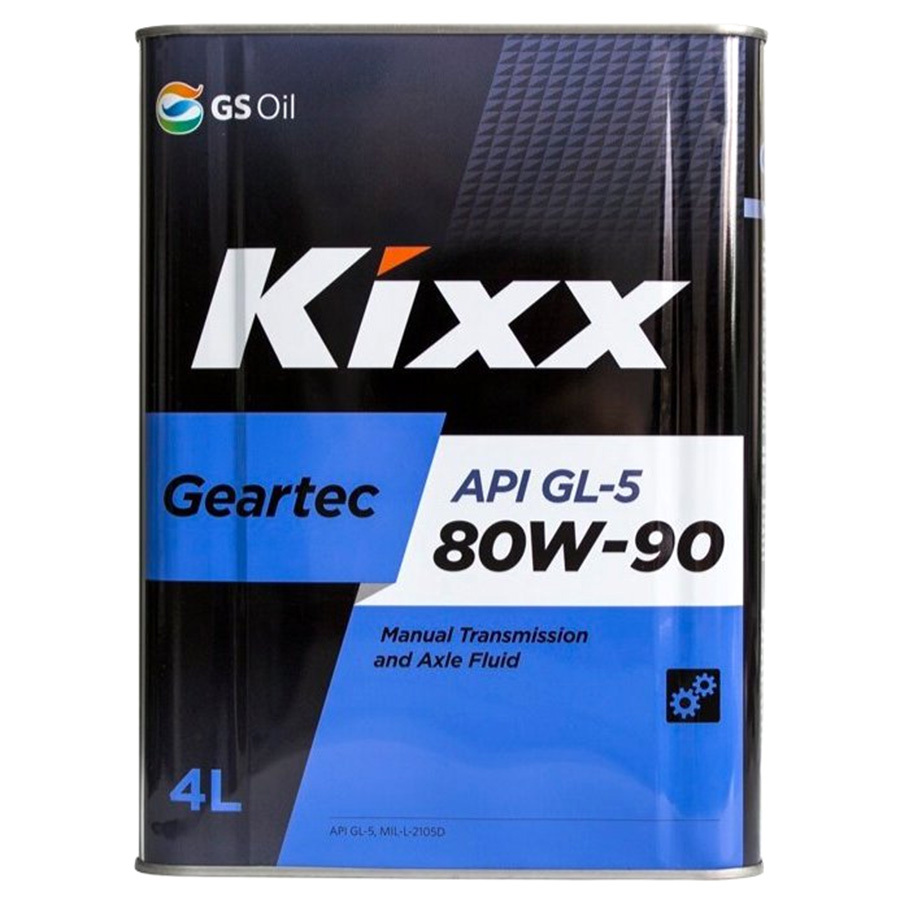 Kixx Масло трансмиссионное Kixx Geartec GL-5 80W90 4л kixx трансмиссионное масло kixx dexron vi atf 1 л