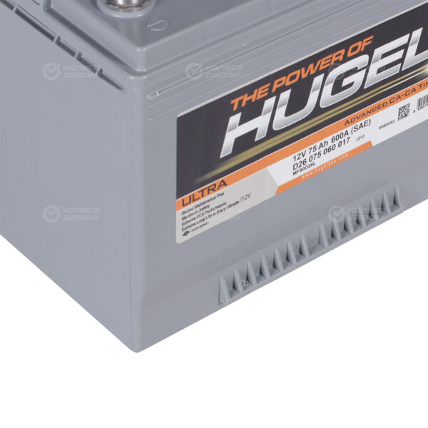 Автомобильный аккумулятор Hugel 75 Ач обратная полярность D26L в Лянторе