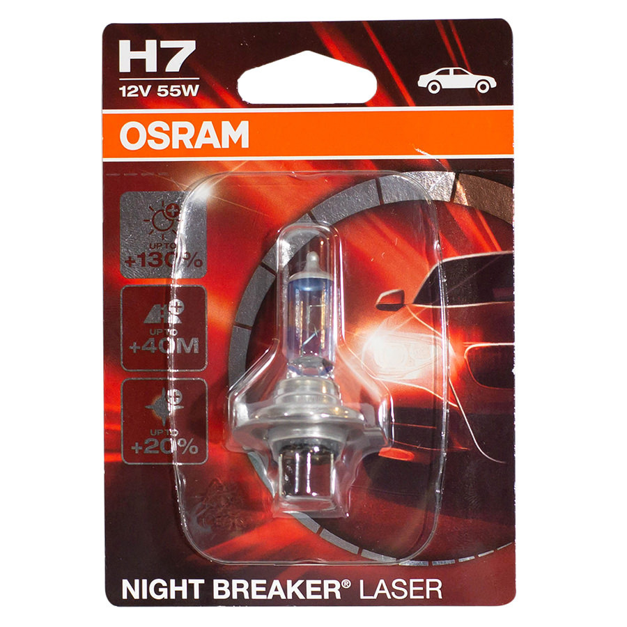 Автолампа OSRAM Лампа OSRAM Night Breaker Laser+130 - H7-55 Вт-3900К, 1 шт.