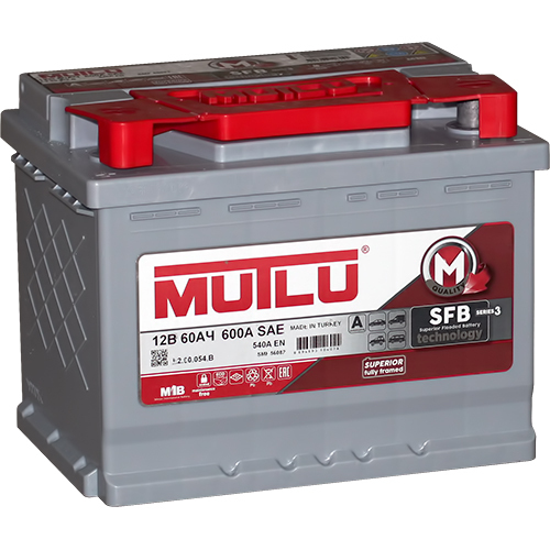 Mutlu Автомобильный аккумулятор Mutlu SMF 56082 60 Ач прямая полярность L2