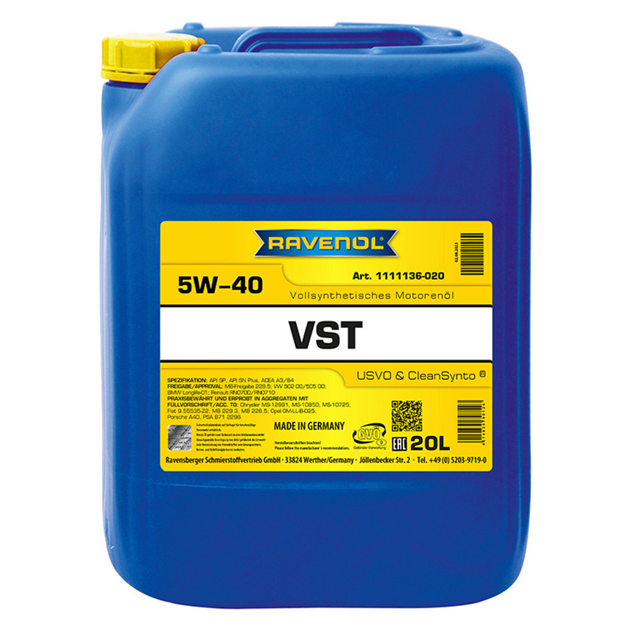 Моторное масло Ravenol VST 5W-40, 20 л