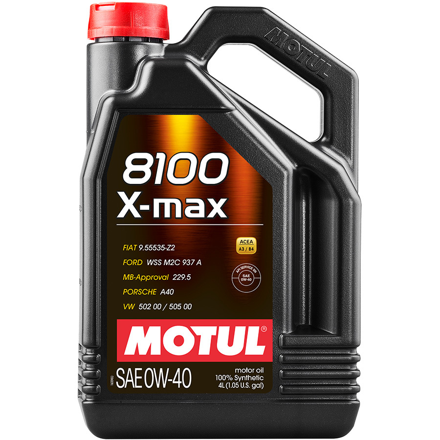 Моторное масло Motul 8100 X-max 0W-40, 4 л - фото 1