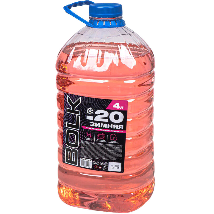 Жидкость стеклоомывающая Bolk зимняя -20 готовая Hubba Bubba 4 л art BTF103005 285₽
