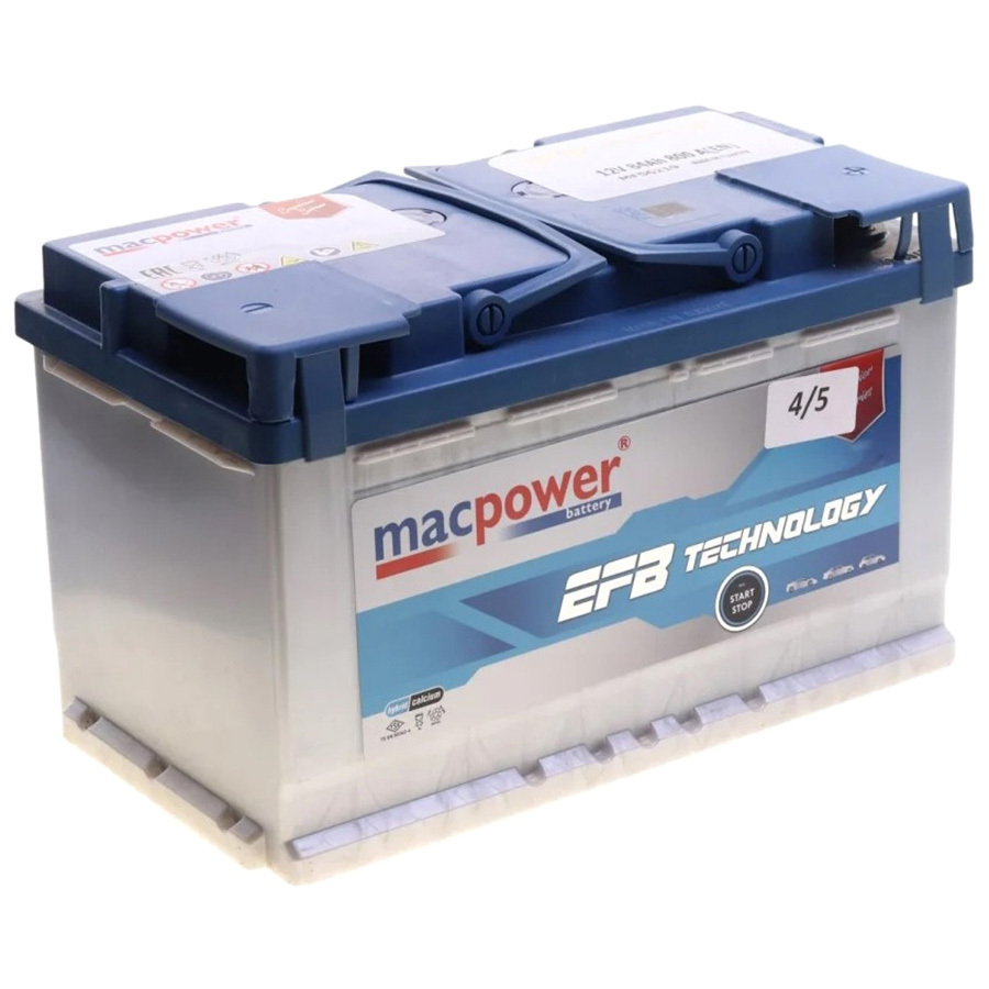 Автомобильный аккумулятор Macpower EFB 84 Ач L4