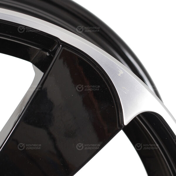 Колесный диск СКАД Акула  6xR16 4x100 ET50 DIA60.1 (уценка) черный глянцевый с полированной лицевой поверхностью в Курске