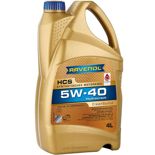 Моторное масло Ravenol HCS 5W-40, 4 л в Миассе