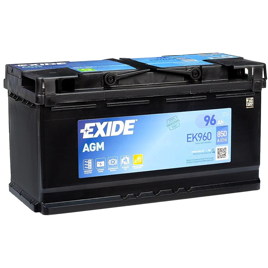 Автомобильный аккумулятор Exide AGM 96 Ач обратная полярность L5