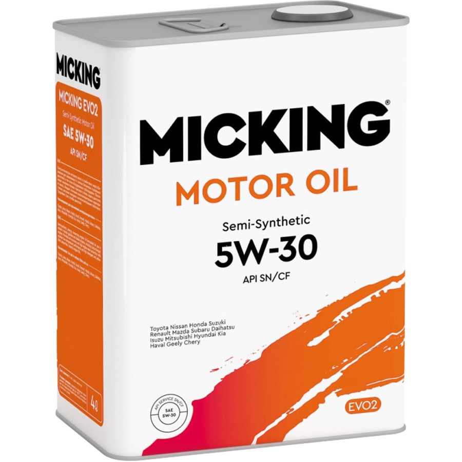 цена Micking Моторное масло Micking Evo2 5W-30, 4 л