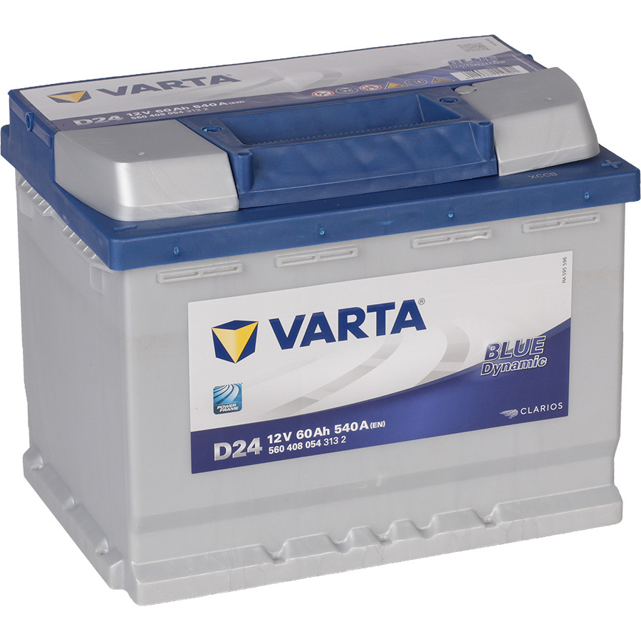 Varta Автомобильный аккумулятор Varta Blue Dynamic D24 60 Ач обратная полярность L2 varta автомобильный аккумулятор varta blue dynamic e11 74 ач обратная полярность l3