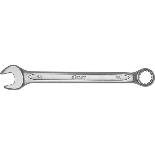 Инструменты Kraft Ключ комбинированный MASTER KRAFT 14мм (700719) ключ комбинированный 32мм er 31032 chrome vanadium на держателе сатинированный эврика