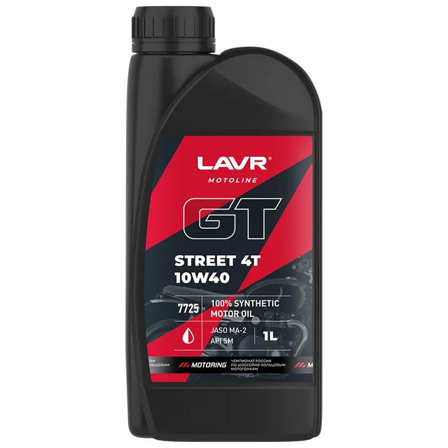 Lavr Масло 4-х тактное Lavr Moto GT Street 4Т 10W-40 1л