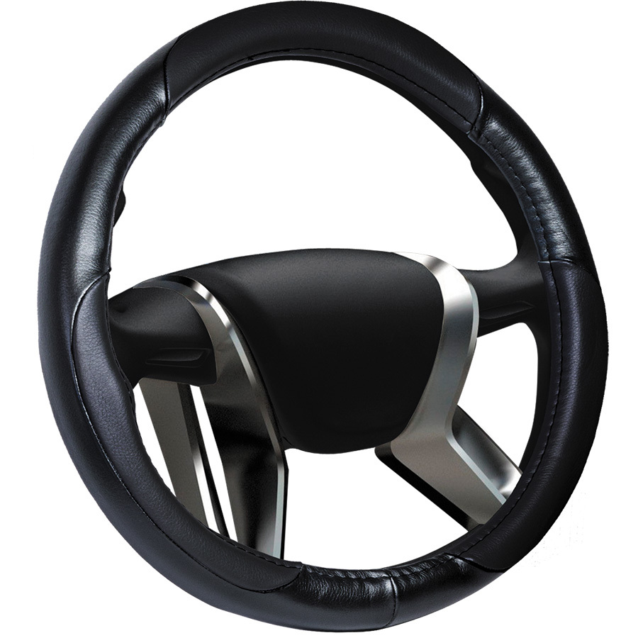 Оплетка на руль Azard Leather натуральная кожа Автомобильная кожа M (38 см) Черный