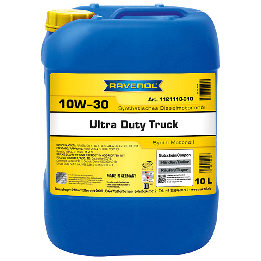 Масло моторное Ravenol UDT Ultra Duty Truck 10W-30 10л