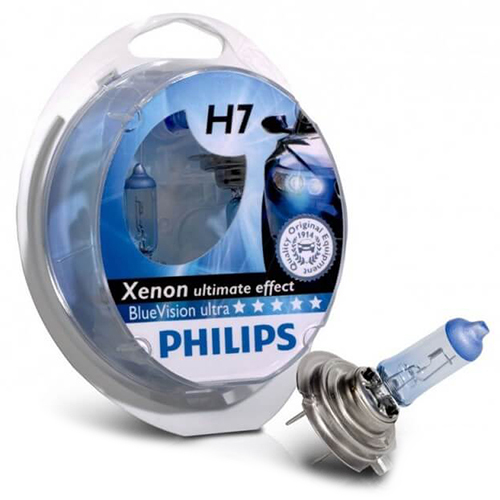Автолампа Лампа PHILIPS Blue Vision - H7-60/55 Вт-4300К, 2 шт.