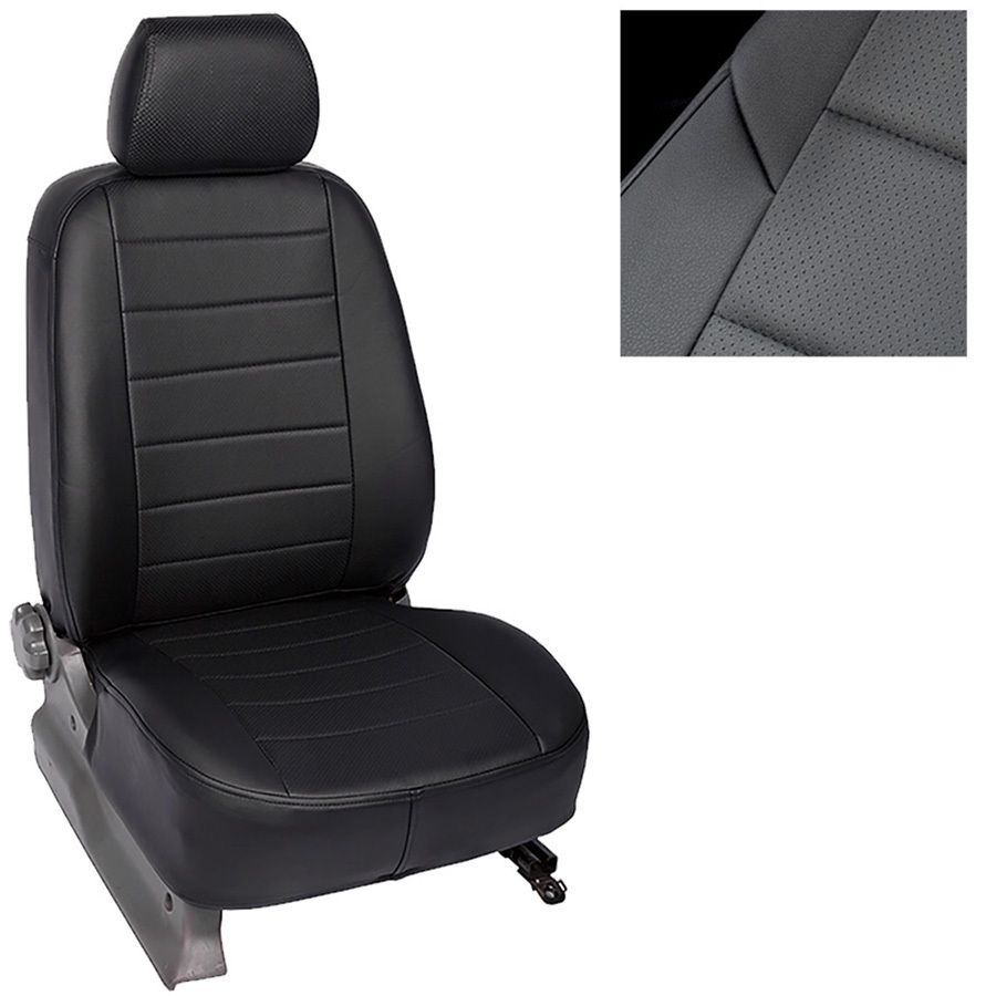 Чехлы модельные Seintex для Jetta VA3 экокожа черный (art.316717)